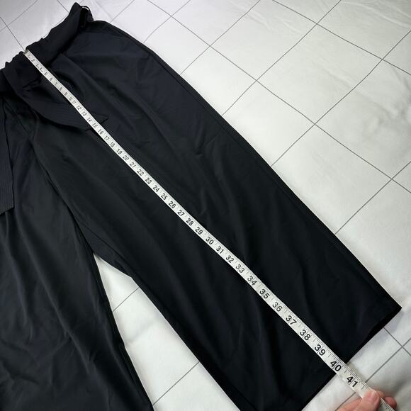 Athleta Pants Womens 24 Black Skyline Paperbag High Rise Commute Travel Work - Picture 12 of 13